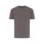 Tricou cu maneca scurta, la baza gatului, Casual, Unisex, iqoniq, 2410E19129, Bumbac, Gri anthracite, L