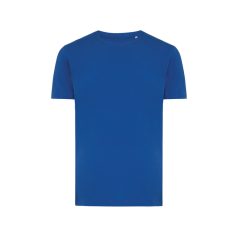   Tricou cu maneca scurta, la baza gatului, Casual, Unisex, iqoniq, 2410E19322, Bumbac, Albastru royal, M