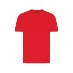   Tricou cu maneca scurta, la baza gatului, Casual, Unisex, iqoniq, 2410E19313, Bumbac, Rosu, L