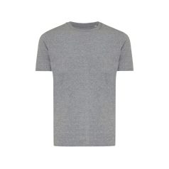   Tricou cu maneca scurta, la baza gatului, Casual, Unisex, iqoniq, 2410E19221, Bumbac, Gri light anthracite, S