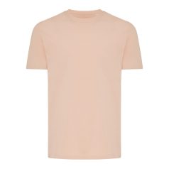   Tricou cu maneca scurta, la baza gatului, Casual, Unisex, iqoniq, 2410E19299, Bumbac, Portocaliu peach, XL