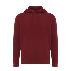   Hanorac cu gluga, casual, Unisex, iqoniq, 2410E18324, Bumbac, Rosu burgundy, XXS