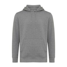   Hanorac cu gluga, casual, Unisex, iqoniq, 2410E18379, Bumbac, Gri light anthracite, XXL