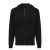 Hanorac cu gluga, casual, Unisex, iqoniq, 2410E18289, Bumbac, Negru, XXS