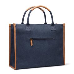   Sacosa pentru cumparaturi, 2401E16536, Vinga, 42x17x33.5 cm, Bumbac, Poliester, Albastru navy