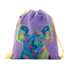   CreaDraw Kids RPET custom drawstring bag for kids, Recycled PET polyester, yellow, 260×310×5 mm