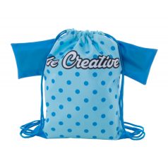   CreaDraw T Kids custom drawstring bag for kids, 190T polyester, blue, 430×320 mm