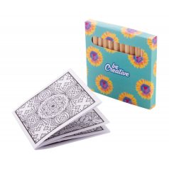   Coloxil 12 custom colouring set, mandala, Paper, white, 90×90×11 mm