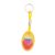 Woody Plus B custom keyring, Wood, yellow, 35×130 mm