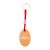 Woody Plus B custom keyring, Wood, red, 35×130 mm