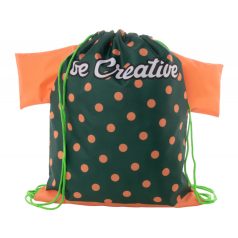   CreaDraw T custom drawstring bag, 190T polyester, green, 610×460 mm