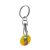 ColoShop trolley coin keyring, Gildan, Metal, white, ø23×2 mm