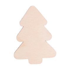   Woofri Xmas custom Christmas magnet de frigider, Christmas tree, lemn, natur, 60x60x3 mm