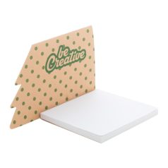   CreaStick Xmas Eco custom sticky notepad, Christmas tree , hartie reciclata, natur, 75x70x75 mm