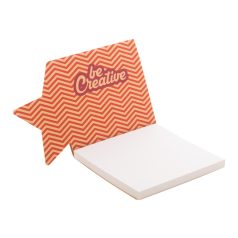   CreaStick Xmas Eco custom sticky notepad, star, hartie reciclata, natur, 75x70x75 mm