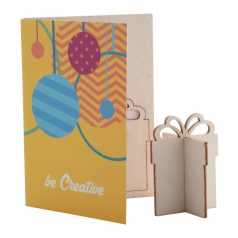   CreaX Christmas card, gift box, Paper, natural, 105×148×3mm