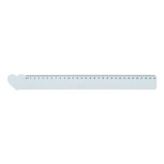 Couler 30 30 cm ruler, heart, Plastic, white, 355×50 mm