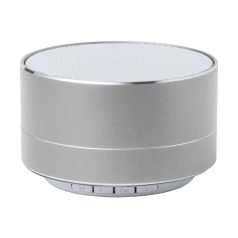   Boxa portabila bluetooth, Everestus, 42FEB231558, Ø75x41 mm, Aluminiu, Argintiu