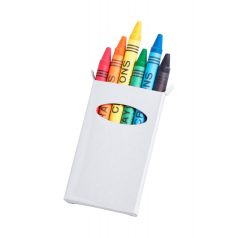 6 bucati crayon set, 50×83×8 mm, Everestus, 20FEB4008, Alb