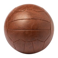   Minge fotbal design retro, 2410E23440, Everestus, Piele ecologica, Maro