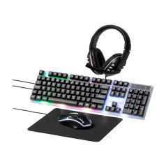   Set Gamer, 4 piese, 2410E24981, Everestus, 439 x 32 x 126 mm, Poliester, Negru