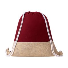   Saculet cu snur, 2410E23069, Everestus, 340 x 430 mm, Bumbac, Rosu burgundy