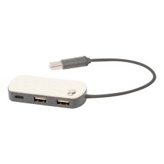   Hub usb, 2410E22355, Everestus, 81 x 37 x 10 mm, Fibre de cafea, Maro