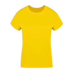   Tricou cu maneca scurta, la baza gatului, Casual, Femei, Makito, 2410E20839, Bumbac, Galben, M