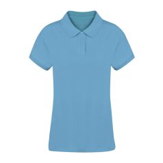   Tricou cu maneca scurta, Polo, Casual, Femei, Makito, 2410E20489, Bumbac, Albastru light, L