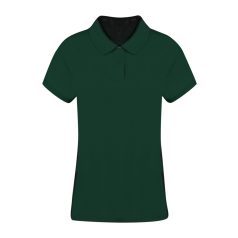   Tricou cu maneca scurta, Polo, Casual, Femei, Makito, 2410E20469, Bumbac, Verde dark, L