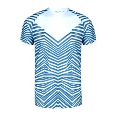   Tricou cu maneca scurta, la baza gatului, Sport, Unisex, Makito, 2410E21136, Poliester, Albastru, XL