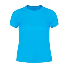   Tricou cu maneca scurta, la baza gatului, Sport, Femei, Makito, 2410E21110, Poliester, Albastru light, XL