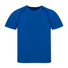   Tricou cu maneca scurta, la baza gatului, Sport, Copii, Makito, 2410E21046, Poliester, Albastru, 10--12