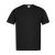 Tricou cu maneca scurta, la baza gatului, Casual, Unisex, Keya, 2410E19714, Bumbac, Negru, L