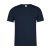 Tricou cu maneca scurta, la baza gatului, Casual, Unisex, Keya, 2410E19796, Bumbac, Albastru midnight, L