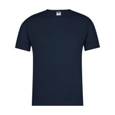   Tricou cu maneca scurta, la baza gatului, Casual, Unisex, Keya, 2410E19798, Bumbac, Albastru midnight, XXL