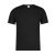 Tricou cu maneca scurta, la baza gatului, Casual, Unisex, Keya, 2410E19744, Bumbac, Negru, L