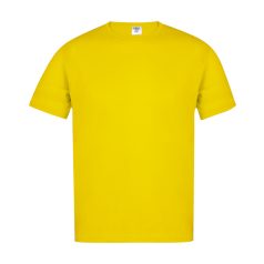   Tricou cu maneca scurta, la baza gatului, Casual, Unisex, Keya, 2410E19908, Bumbac, Galben, XXL