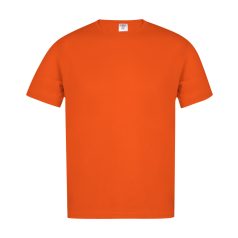   Tricou cu maneca scurta, la baza gatului, Casual, Unisex, Keya, 2410E19886, Bumbac, Portocaliu, S