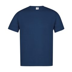   Tricou cu maneca scurta, la baza gatului, Casual, Unisex, Keya, 2410E19838, Bumbac, Albastru dark, XXL