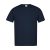 Tricou cu maneca scurta, la baza gatului, Casual, Unisex, Keya, 2410E19882, Bumbac, Albastru midnight, L