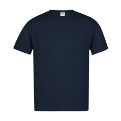   Tricou cu maneca scurta, la baza gatului, Casual, Unisex, Keya, 2410E19884, Bumbac, Albastru midnight, XXL