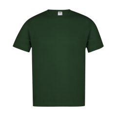   Tricou cu maneca scurta, la baza gatului, Casual, Unisex, Keya, 2410E19847, Bumbac, Verde dark, XL