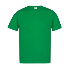   Tricou cu maneca scurta, la baza gatului, Casual, Unisex, Keya, 2410E19864, Bumbac, Verde, L