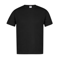   Tricou cu maneca scurta, la baza gatului, Casual, Unisex, Keya, 2410E19828, Bumbac, Negru, L