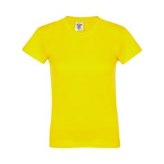   Tricou cu maneca scurta, la baza gatului, Casual, Femei, Keya, 2410E20105, Bumbac, Galben, L