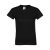 Tricou cu maneca scurta, la baza gatului, Casual, Femei, Keya, 2410E20045, Bumbac, Negru, L