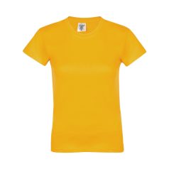   Tricou cu maneca scurta, la baza gatului, Casual, Femei, Keya, 2410E20059, Bumbac, Auriu, M