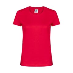   Tricou cu maneca scurta, la baza gatului, Casual, Femei, Keya, 2410E20162, Bumbac, Rosu, L