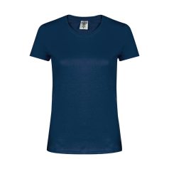   Tricou cu maneca scurta, la baza gatului, Casual, Femei, Keya, 2410E20118, Bumbac, Albastru dark, S